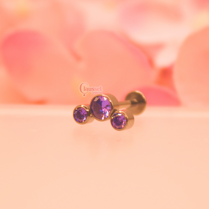 Labret 3 pastillas moradas - Titanio