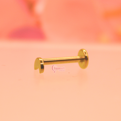 Labret Luna plana - Titanio