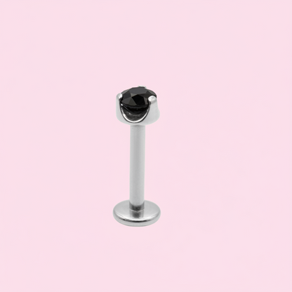 Piercing biselado negro - Titanio (Labret)