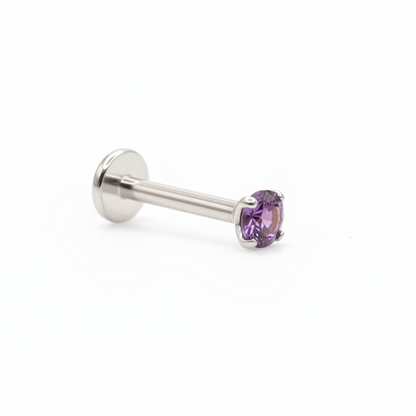 Piercing zirconia morada 2.5 mm - Titanio