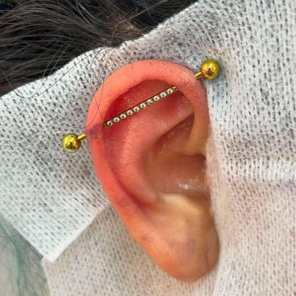 Barbell Industrial diseño zirconias-Titanio