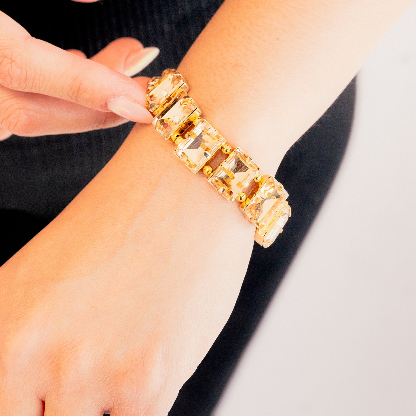Pulsera swarovski  - Oro laminado