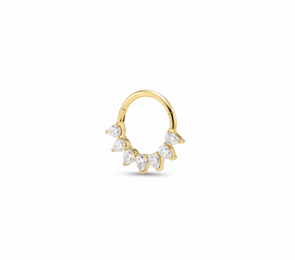 Aro clicker 8 zirconias Dorado - Titanio