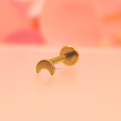 Labret Luna plana - Titanio