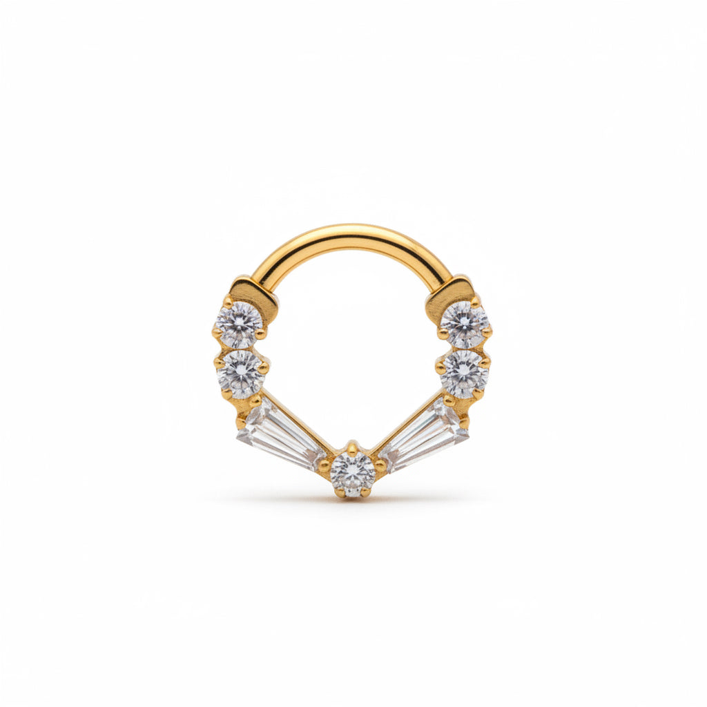 Piercing Aro Princesa de Cristales - Titanio