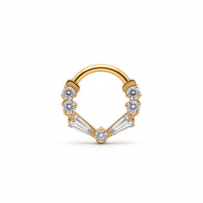 Piercing Aro Princesa de Cristales - Titanio