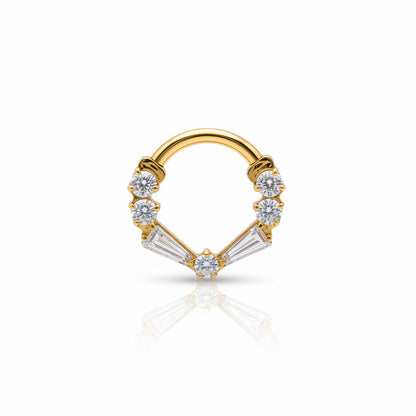 Piercing Aro Princesa de Cristales - Titanio