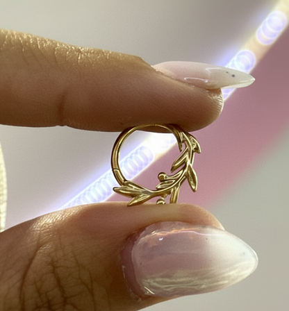 Aro clicker Olivos Dorado (recubrimiento PVD) - Titanio