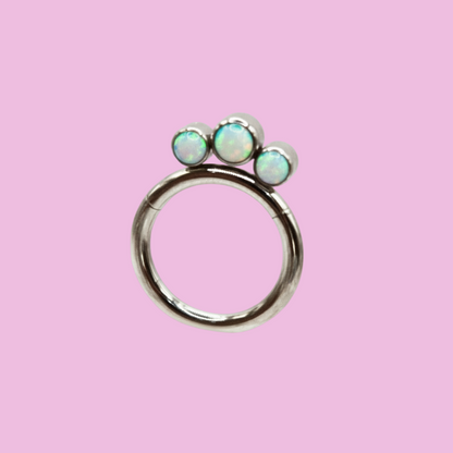 Aro Clicker 3 Opalos tornasol- Titanio