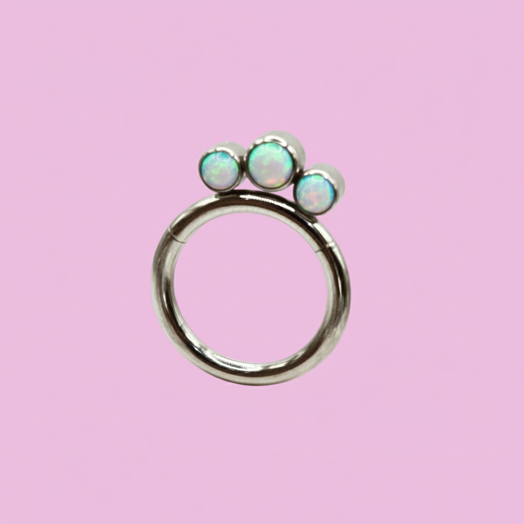 Aro Clicker 3 Opalos tornasol- Titanio