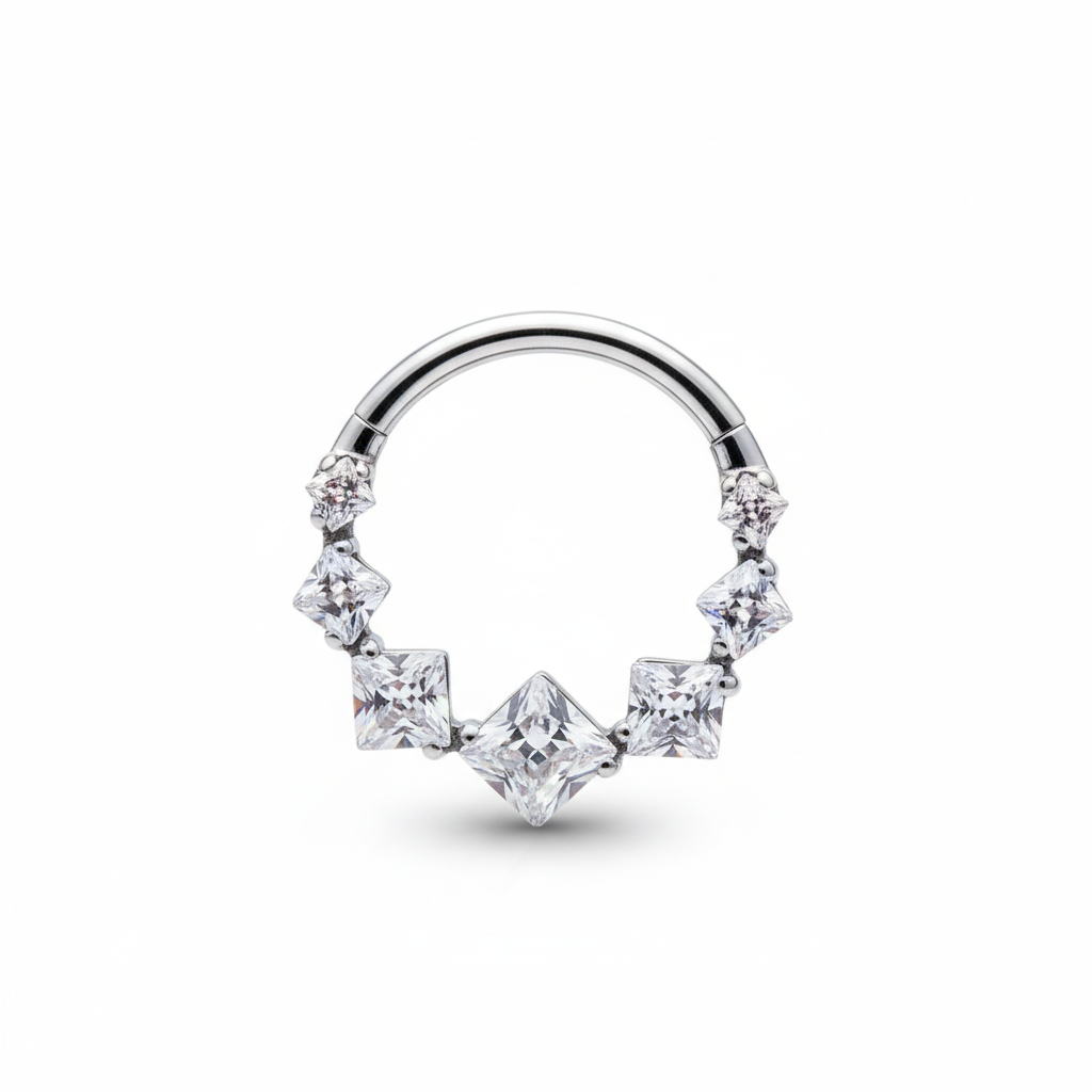 Aro clicker rombos - Titanio