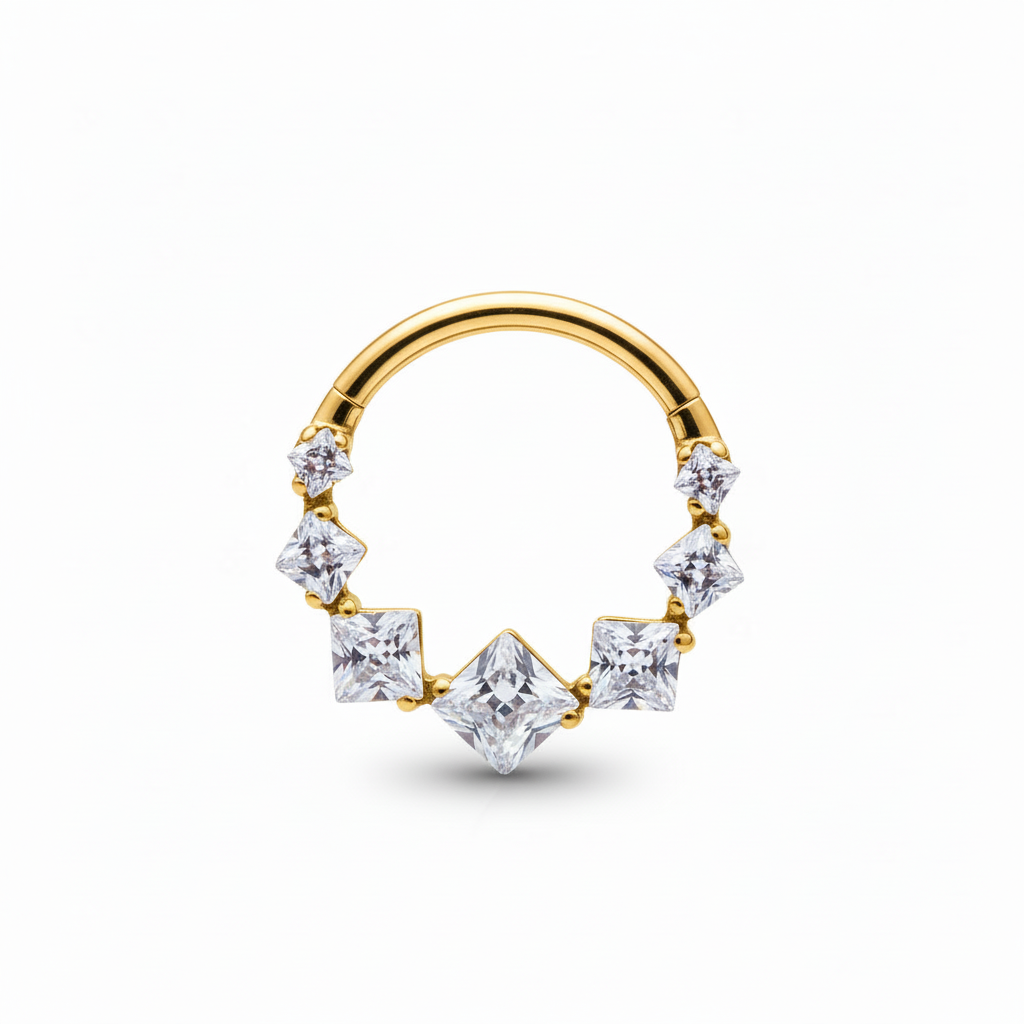 Aro clicker rombos - Titanio