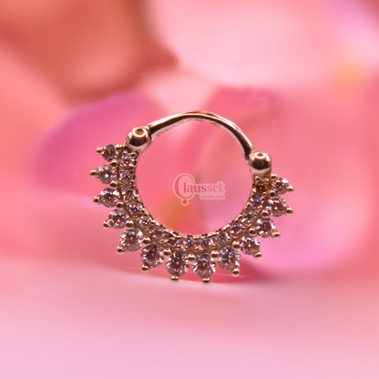 Aro clicker blanco - Plata Esterlina .925