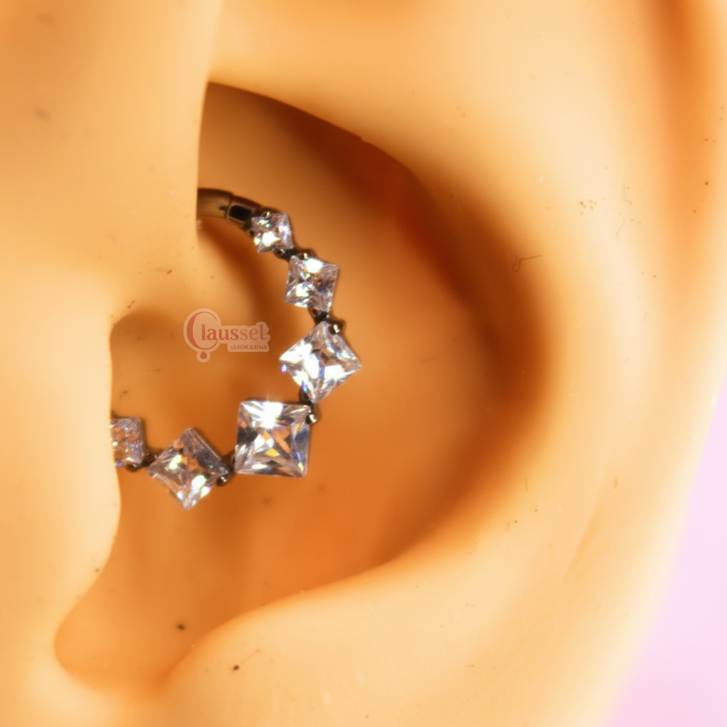 Aro clicker rombos - Titanio