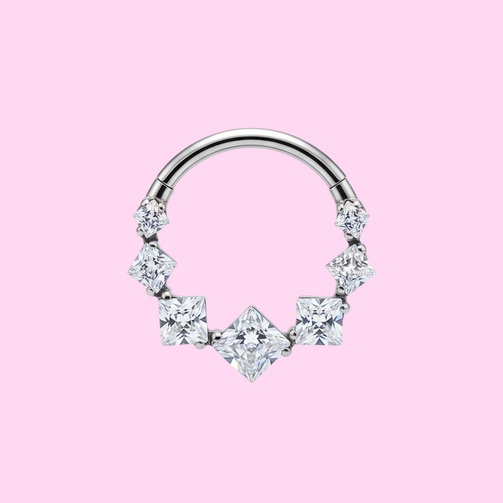 Aro clicker rombos - Titanio