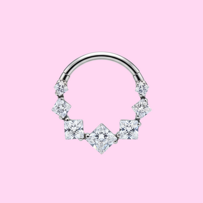 Aro clicker rombos - Titanio