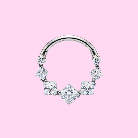 Aro clicker rombos - Titanio