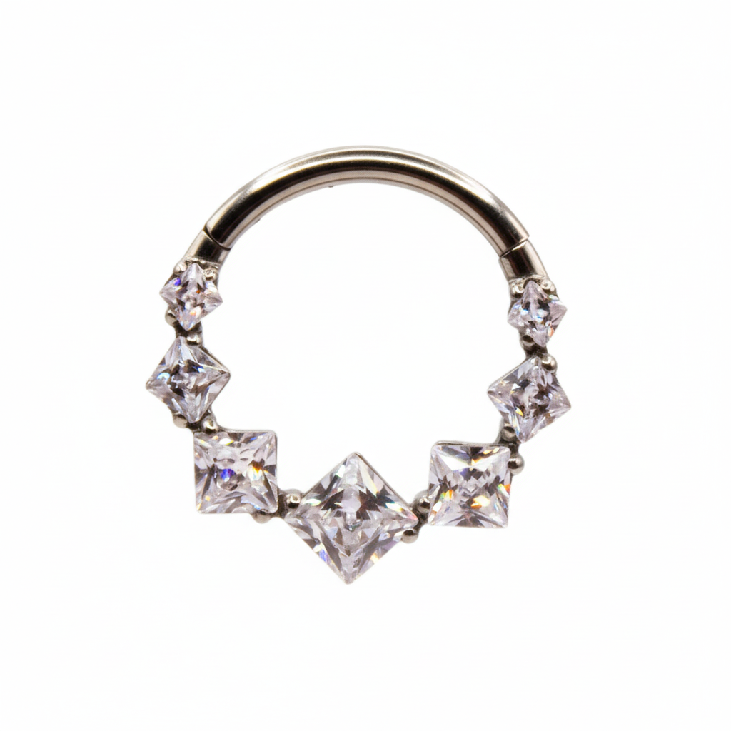 Aro clicker rombos - Titanio