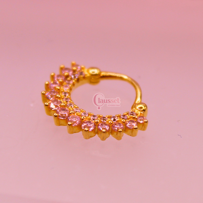 Aro Clicker rosa - Plata Esterlina .925