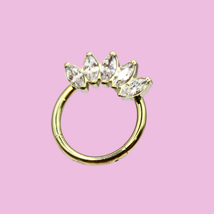 Aro clicker "Marquise" - Titanio