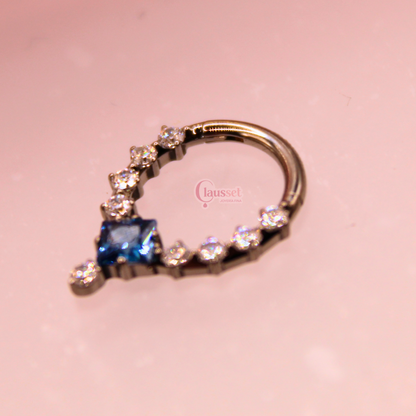 Aro clicker princesa azul - Titanio