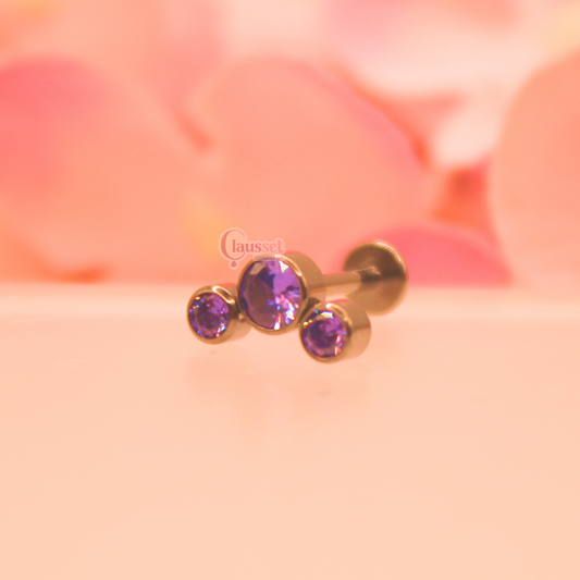 Labret 3 pastillas moradas - Titanio