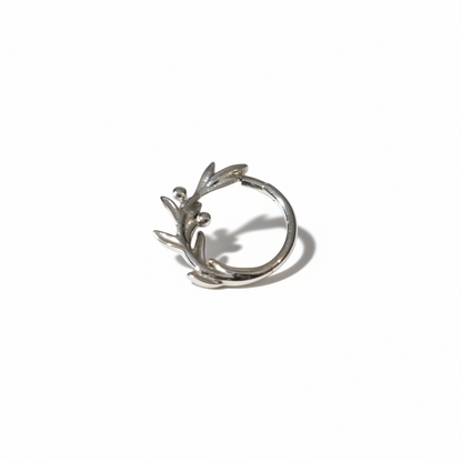 Aro Clicker Olivos Plateado - Titanio