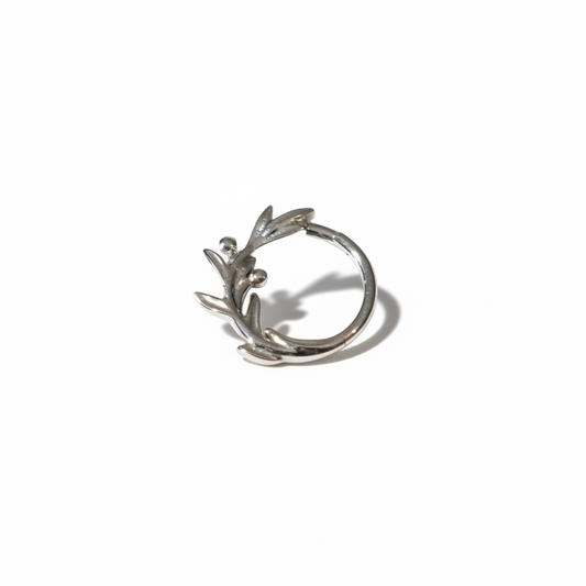 Aro Clicker Olivos Plateado - Titanio