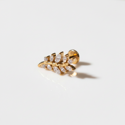 Piercing Fila Hojitas - Titanio (Labret)