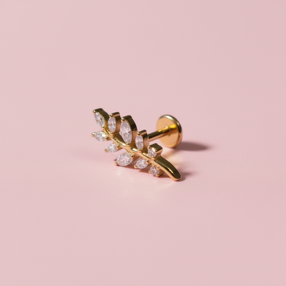 Piercing Fila Hojitas - Titanio (Labret)