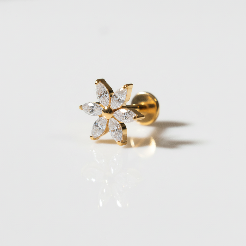 Piercing  Margarita Blanca - Titanio GI (Labret)