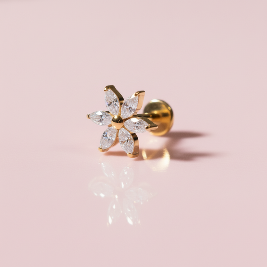 Piercing  Margarita Blanca - Titanio GI (Labret)