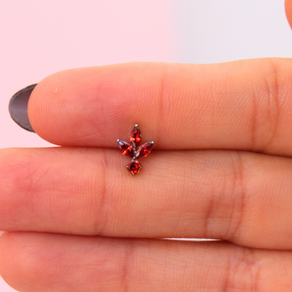 Labret Llamita Roja - Titanio