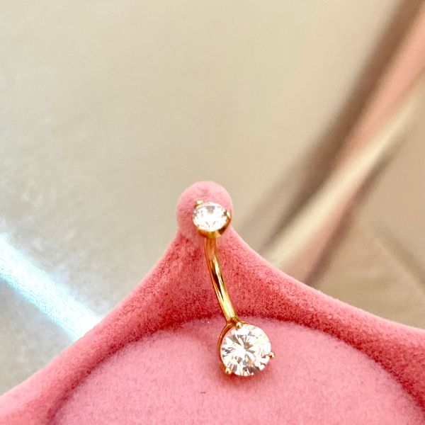 Gioiello Corpo Elegante Piercing Rook Fiore 16G In Acciaio Chirurgico 316l Con Cz Trasparente 6 O 8mm C 798669 - Foto 8