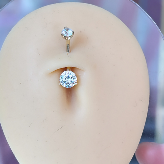 Piercing Ombligo Oro Solido 14k