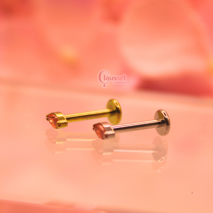 Labret rombi rojo- Titanio