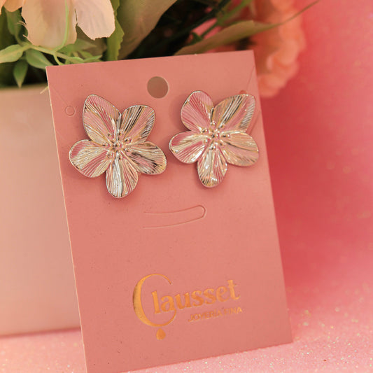 Arete Flor - Acero Inoxidable