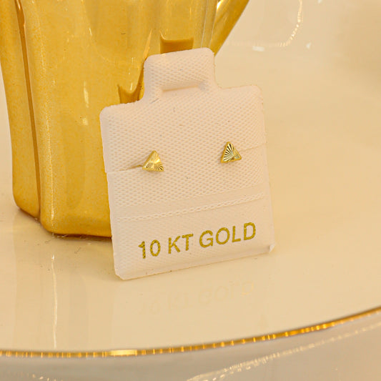 Broquel Triangulo Diamantado Oro 10K