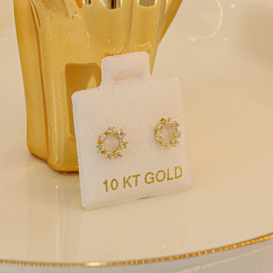 Broquel Aro con Zirconias