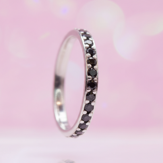 Piercing Aro zirconias negras - Titanio