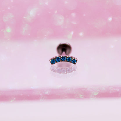 Arco con zirconias azules - Titanio