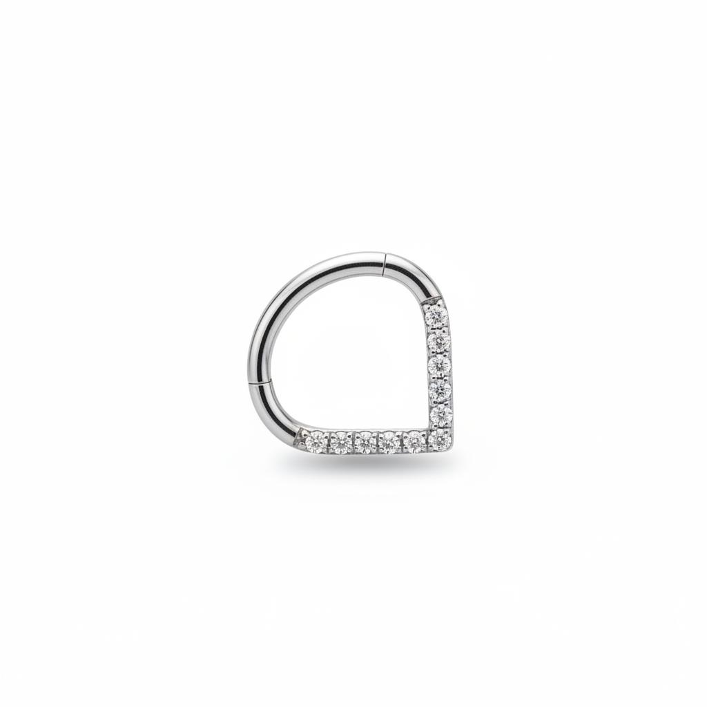 Aro Clicker diseño "V" Titanio