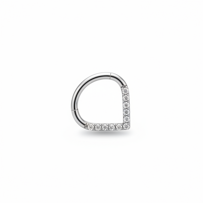 Aro Clicker diseño "V" Titanio