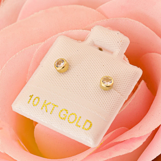 Broquel Zirconia Biselada Oro 10K