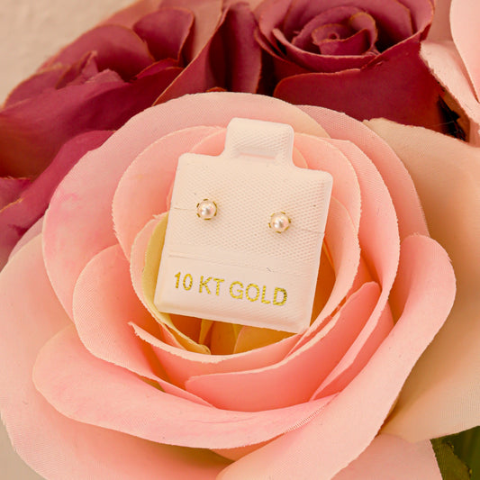Broquel Perla Oro 10K