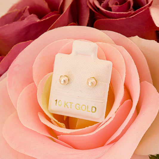Broquel Perla Oro 10K