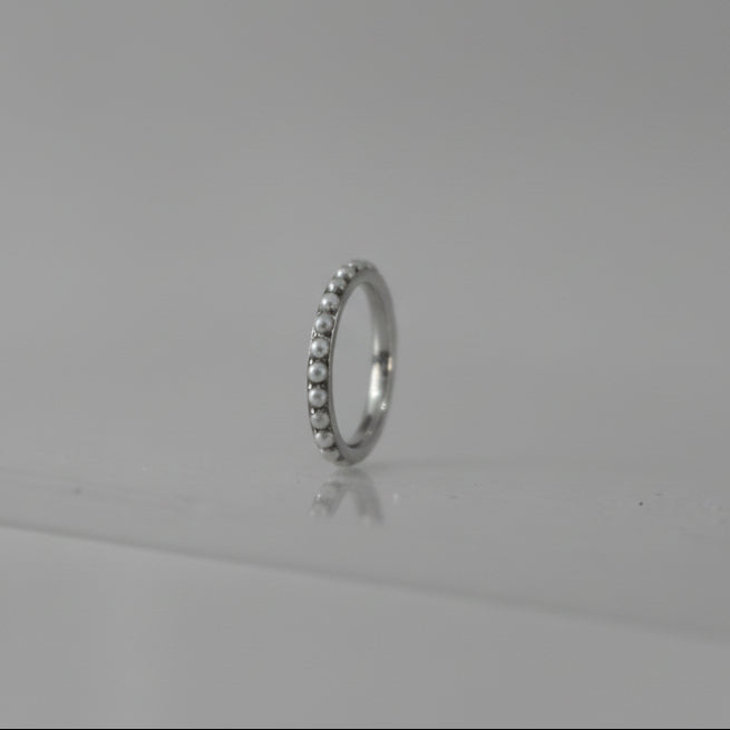 Piercing Aro de perlas - Titanio