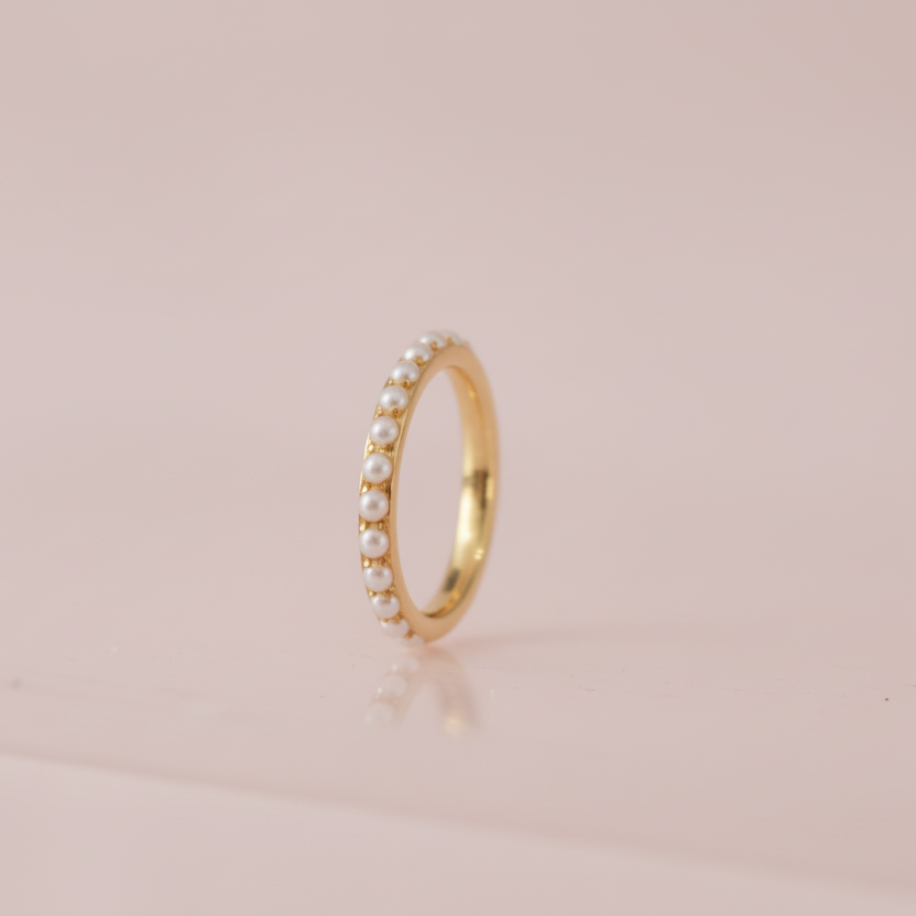 Piercing Aro de perlas - Titanio