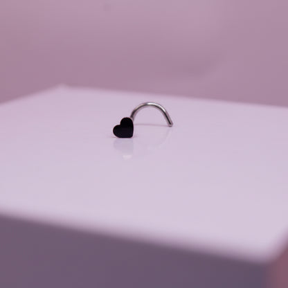 Pieza nostril corazón plano - Acero quirúrgico