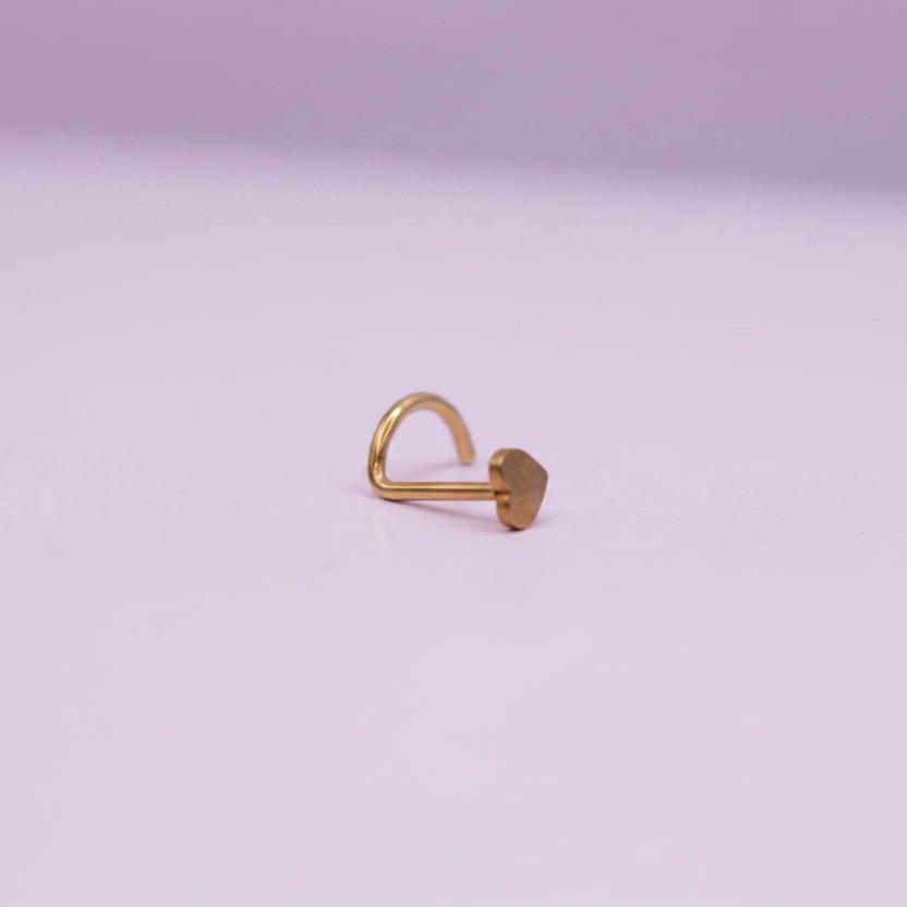 Pieza nostril corazón plano - Acero quirúrgico
